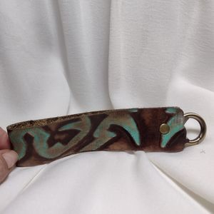 Leather wristlet
